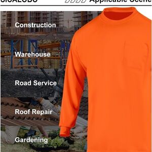 Men’s Bright Orange Long Sleeve Shirt
